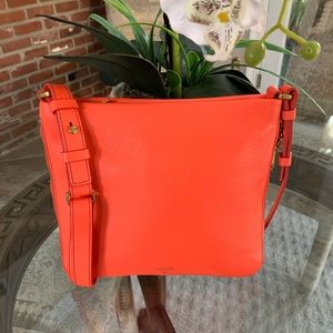🧡❤️FOSSIL CORAL PRESTON LEATHER CROSSBODY BAG! 🧡❤️